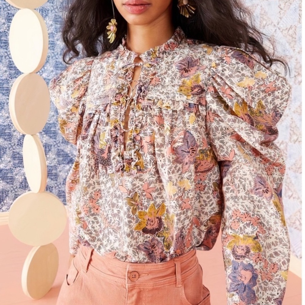 Ulla Johnson Multicolor Floral Blouse